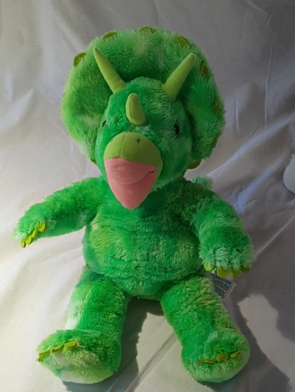 EUC Build a Bear Triceratops Dinosaur Plush BABW Stuffed Animal Green Dino 2011
